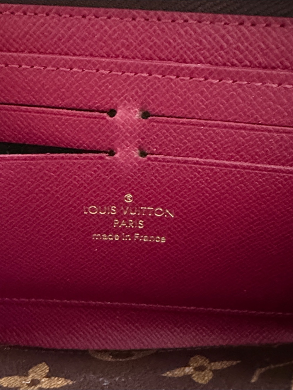 Louis Vuitton Monogram Canvas Zip Around Wallet - Fuchia - Picture 7 of 10